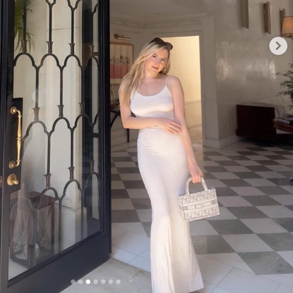 Tiger Mist Cream Maxi Bodycon Dress
